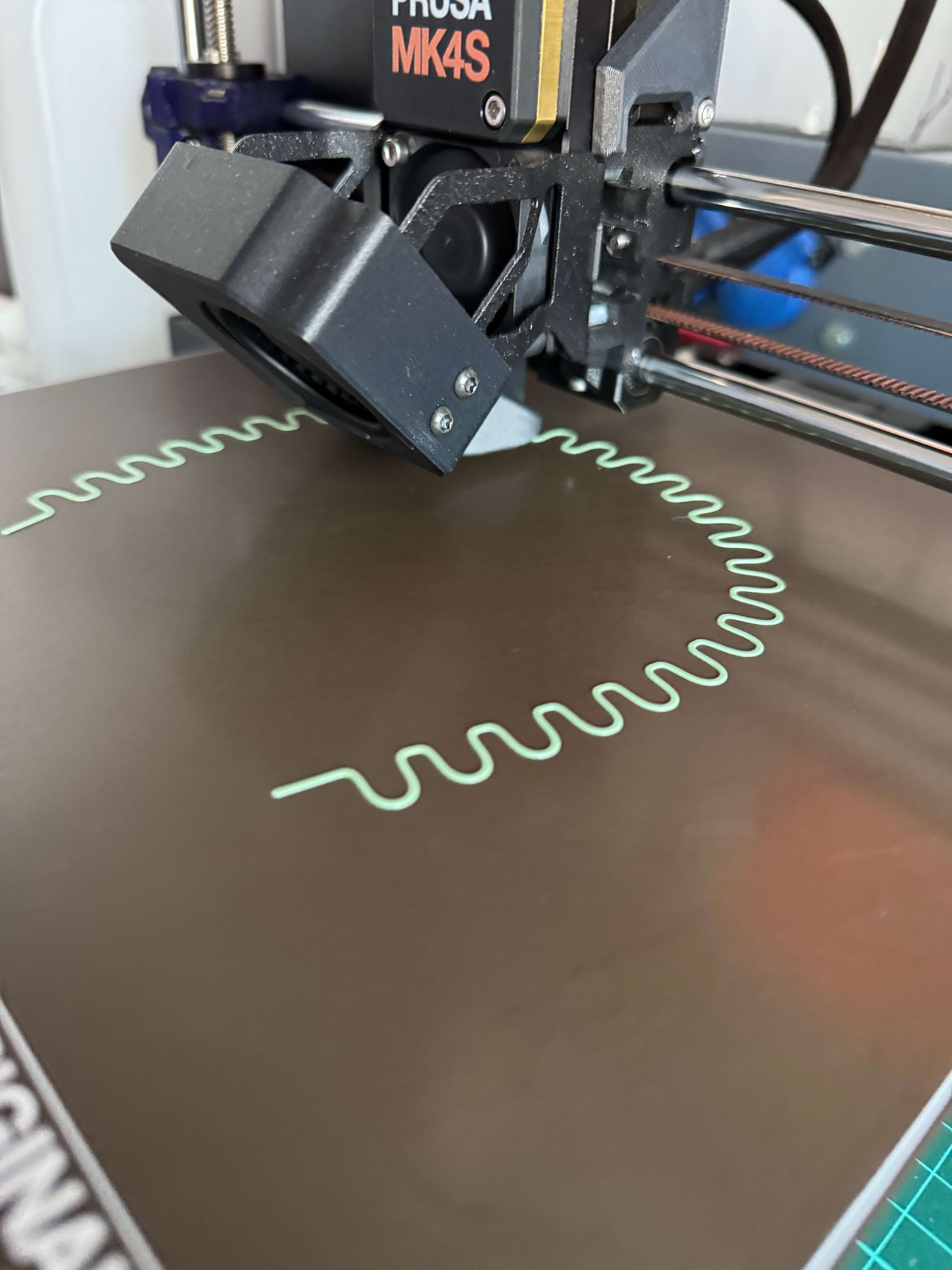 The print in progress